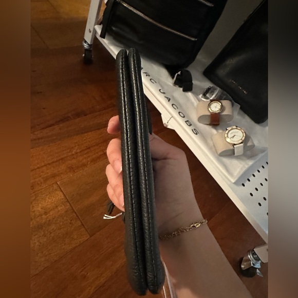 #C4 Coach Black Pebbled Leather Wristlet Wallet - Picture 5 of 9